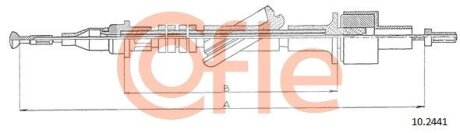 Трос сцепления Ford Transit Diesel 86- COFLE 10.2441