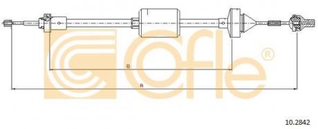 Трос сцепления Renault Clio 90-98 1000/625 COFLE 10.2842