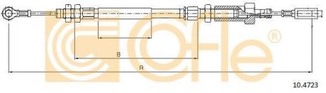 Трос ручного гальма перед. Ducato/Boxer 02-06 (барабан) (1078/762) COFLE 10.4723 (фото 1)