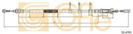 Трос ручного тормоза перед. Citroen Jumper 2.0-3.0 HDI 06- (2296/1981mm) COFLE 10.4741