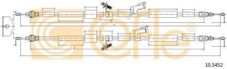 Трос ручного тормоза зад. Ford Kuga 08- 1940/1803+1850/1715 COFLE 10.5452