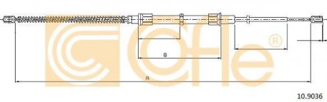 Трос ручника COFLE 10.9036 (фото 1)