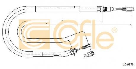 Трос ручного тормоза (к колодкам) Mercedes Sprinter COFLE 10.9873