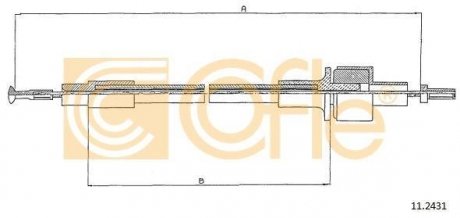 Трос сцепления Ford Sierra 1.8-2.0 COFLE 11.2431