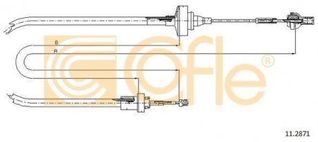Трос сцепления Renault 19 1.8 91- COFLE 11.2871
