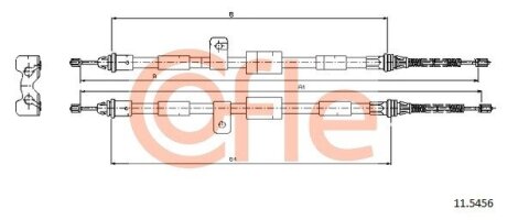 Трос ручника COFLE 11.5456 (фото 1)