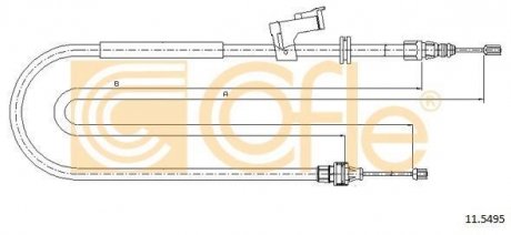 Трос ручного тормоза зад. П Ford Galaxy (WA6) 2006/05-2015/06 COFLE 11.5495