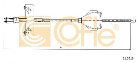 Трос ручного гальма перед. (L 306mm) Ford Mondeo 2.0/2.5TDCi 00-07 COFLE 11.5513