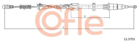 Трос ручника COFLE 11.5753