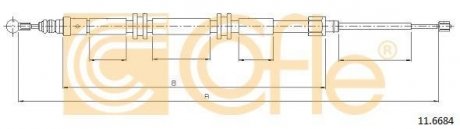 Трос ручника COFLE 11.6684 (фото 1)