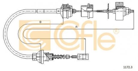 Трос сцепления Fiat Ducato 1,9D/TD 94-01 L 1060mm COFLE 1172.3 (фото 1)