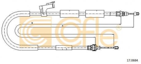 Трос ручніка правий MAZDA 323 (4D) 1.5I 16V, 1.7TD 94.04-, 323F 1.5I 16V 94.04- COFLE 17.0684