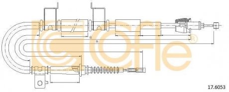 Трос ручника COFLE 17.6053 (фото 1)