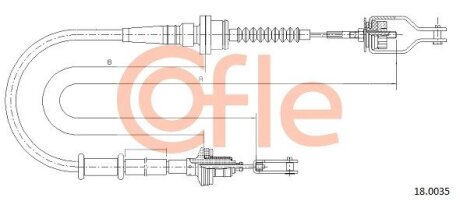 Трос сцепления COFLE 18.0035