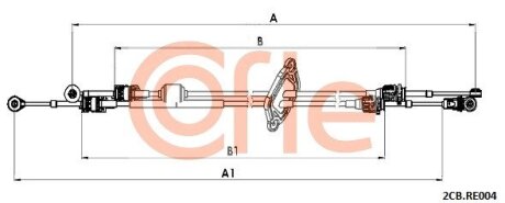 Трос КПП Renault Master 2.3dCi (FWD) 11- COFLE 2CB.RE004