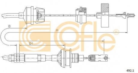 (механ)Трос зчеплення Fiat Ulysse 2.0TDScudo 1.6Expert 94- COFLE 492.1