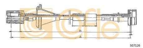 Трос спідометра Fiat Ducato 94-01 (з накрутк.)L-1410mm COFLE S07126