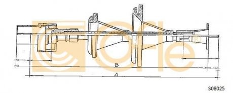 Тросік спідометра Ford Sierra 87- 4ступінч. COFLE S08025 (фото 1)