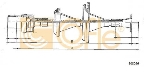 Трос спидометра Ford Sierra 1,6-1,8 -02/93 COFLE S08026