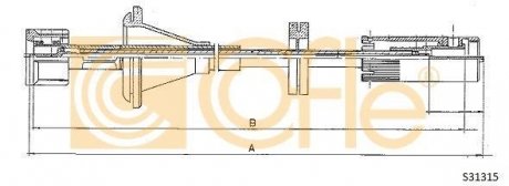 Трос спідометра Audi 100 84- COFLE S31315