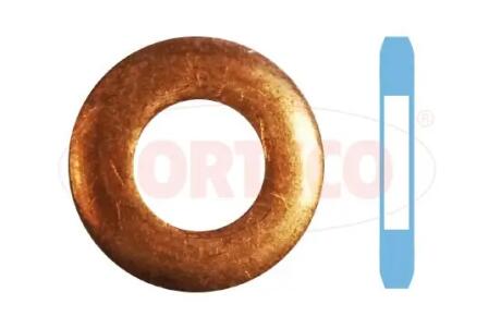 Кольцо уплотнительное форсунки медное Mercedes 2мм (5-цил. Диз. Mercedes OM612 / CORTECO 49430624