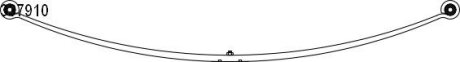 Ресора задняя 1-листовая DB Sprinter 3.5T (906) 06-13/ VW Crafter 06-16 (70/740/753) CS Germany 1033791000