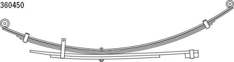 Ресора задня (кількість листів 4+2) 60x550/775 Mitsubishi L200 (15-) (10.360.450.00) CS Germany 1036045000 (фото 1)