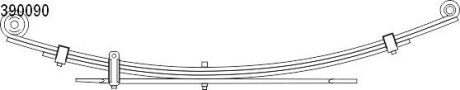 Ресора задня (кількість листів 3+1) 70x530/680 (болт 23 мм) Hyundai H-1 (97-06) 2.5 CRDi (10.390.090.00) CS Germany 1039009000