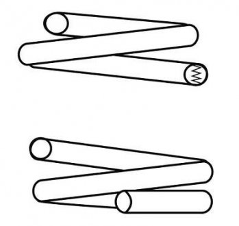 Пружина подвески передняя (кратно 2) VW Golf IV 1.6 (98-02) (14.950.724) CS Germany 14950724