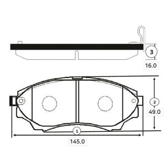 Колодки тормозов MAZDA B2500,BT50 2.5CDVI,2.5D 12V 02.12-передн. (выр-во) CTR GK0178
