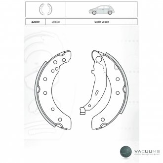 DAFMI RENAULT Щеки тормозные Clio, Dacia Logan,Sandero,Laguna DAFMI / INTELLI DA339