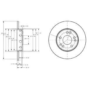 DB Диск тормозной передн. W124 Delphi BG2314