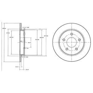 FORD Диск тормозной задний Scorpio 252X10 Delphi BG2332