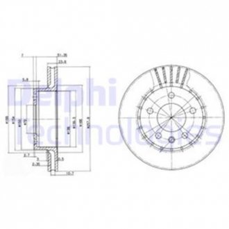 OPEL Диск тормозной передн. Omega A Delphi BG2384