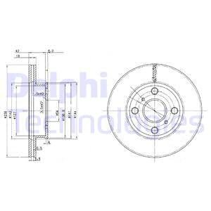 TOYOTA Диск тормозной передн.Corolla 88- Delphi BG2424