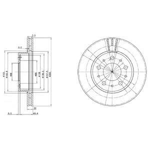 VOLVO Диск тормозной передний 740-760,940-960 Delphi BG2425C