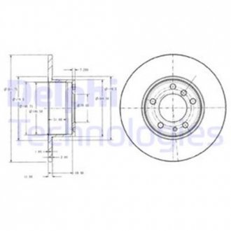 BMW Диск тормозной передн.5-serie E34 88- Delphi BG2430