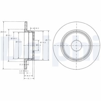 Гальмівний диск Delphi BG2510