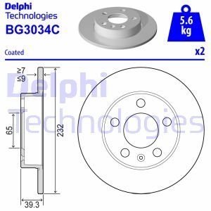 Диск тормозной Delphi BG3034C