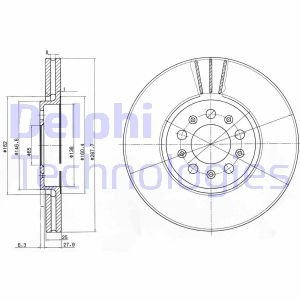 Диск тормозной Delphi BG3035C