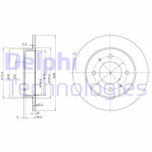 MITSUBISHI Диск тормозной передн. L300/400,Space Gear Delphi BG3070