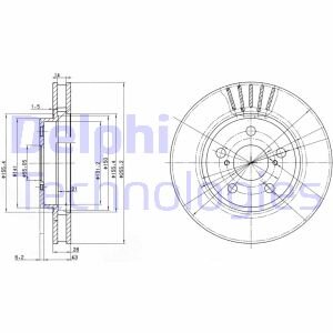 Гальмівний диск Delphi BG3187