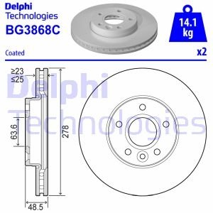 Диск гальмівний Delphi BG3868C (фото 1)