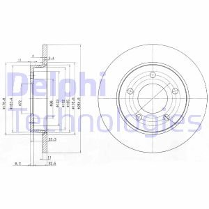 Диск тормозной Delphi BG4025C