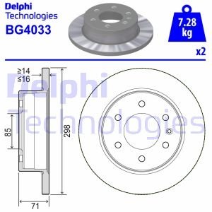 Диск тормозной Delphi BG4033