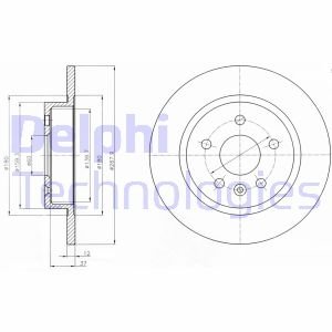 Диск гальмівний Delphi BG4199C