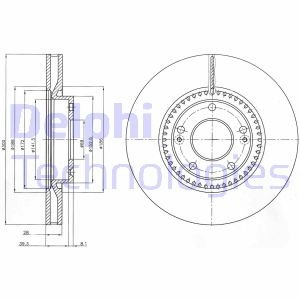 Диск гальмівний Delphi BG4251C