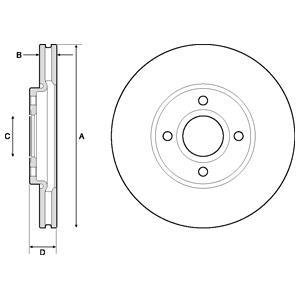 Диск тормозной Delphi BG4715C