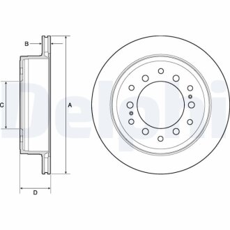 Диск гальмівний Delphi BG4747C