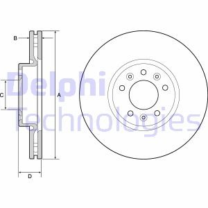 Диск тормозной Delphi BG4805C